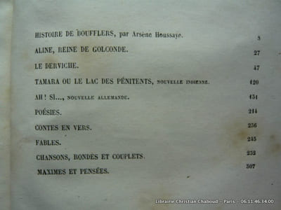 Oeuvres de Boufflers. Précédé de Histoire de Boufflers par Arsène Houssaye.