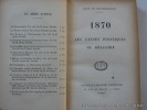 1870 : les causes politiques du désastre.. MONTESQUIOU Léon de