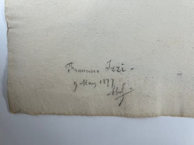 (DESSIN ORIGINAL XIX) Etude académique d'après nature. Jeune homme nu assis.