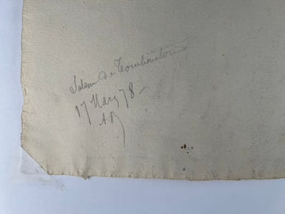 Dessin académique. Etude d'homme noir. Salem de Tombouctou. 