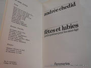 Fêtes et lubies, petits poèmes pour les sans-âge. par CHEDID Andrée  - Image 3