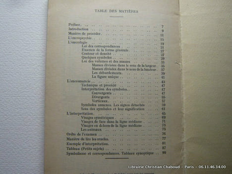 L'ENCROMANCIE. Nouvelle méthode simplifiée d'interprétation des taches d'encre. . ERUS Etienne L.
