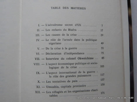 Biafra, An II. DEBRE François
