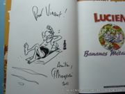 Lucien, tome 2. Bananes métalliques. Album augmenté d'un dessin original signé à pleine page. par Frank Margerin - Image 2