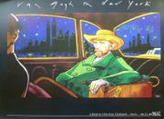 Van Gogh in New York. Grand poster imprimé en offset sur papier fort. 50x70 cm hors-tout. Dessin 35 x 62,50. par OTSO