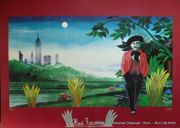 Grand poster imprimé en offset sur papier fort : Henri Rousseau 50x70 cm hors-tout. Dessin 36 x 63cm. par OTSO