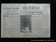 Combat De la Résistance à la Révolution. 5e année n°320 Samedi 16 juin 1945. par Collectif. Directeur gérant : Pascal Pia. Editorial par François Bruel. - Image 1