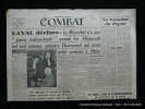 Combat De la Résistance à la Révolution. 5e année n°364 Dimanche 5 août 1945.  La tentation du dégoût  par Georges Bernanos.. Collectif. Directeur ...