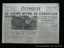 Combat De la Résistance à la Révolution. 5e année n°369 Samedi 11 août 1945.. Collectif. Directeur gérant : Pascal Pia. 