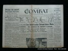 Combat De la R&eacute;sistance &agrave; la R&eacute;volution. 4e ann&eacute;e n&deg;139 Dimanche 19 Novembre 1944. Editorial attribu&eacute; &agrave; Albert Camus.. Collectif. Directeur g&eacute;rant : ...