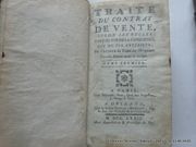 Traité du Contrat de Vente, selon les Règles tant du For de la Conscience, que du For Extérieur suivi du Traité des Retraits, pour servir d'Appendice au Traité du Contrat de Vente.  Nouvelle édition revue & corrigée. 3 tomes en 2 volumes. Complet. par POTHIER Robert-Joseph - Image 2