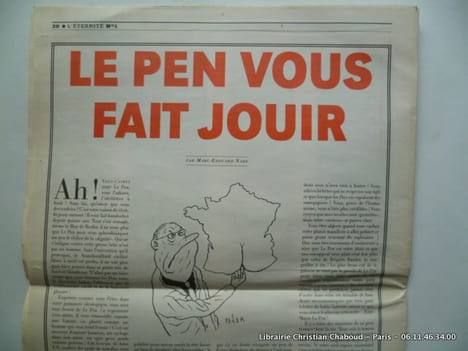 L'Eternité n°1. Journal mensuel Février 1997 On n'est pas de pédés .. Rédacteurs en chef : Nabe, Vuillemin, Pajak