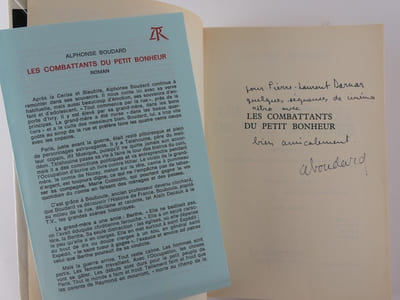 Les combattants du petit bonheur. Envoi autographe signé. 