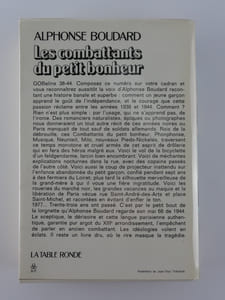 Les combattants du petit bonheur. Envoi autographe signé. 