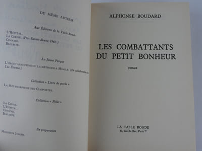 Les combattants du petit bonheur. Envoi autographe signé. 