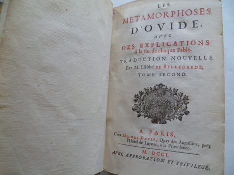 Les métamorphoses d'Ovide avec des explications à la fin de chaque Fable. Traduction nouvelle. En deux tomes, complet.. Ovide. Traduction nouvelle par ...