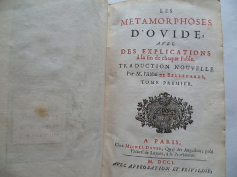 Les métamorphoses d'Ovide avec des explications à la fin de chaque Fable. Traduction nouvelle. En deux tomes, complet.. Ovide. Traduction nouvelle par ...
