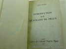 Introduction aux quatrains de Péguy.. Onimus Jean