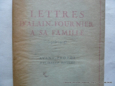 Lettres d'Alain Fournier à sa famille 1905-1914