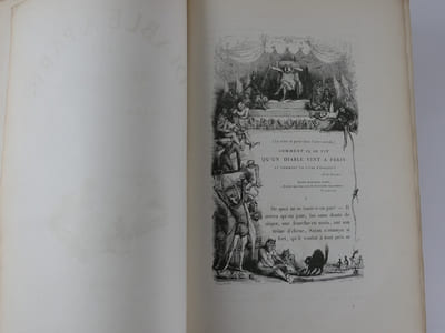 Le diable à Paris. Paris et les parisiens. A la plume et au crayon par Gavarni, Grandville. Volume 1 comprenant la Première et Deuxième partie, reliées à la suite. Volume 2 : Troisième et Quatrième partie.