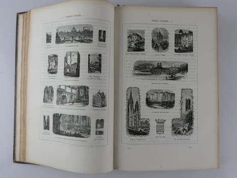 Le diable à Paris. Paris et les parisiens. A la plume et au crayon par Gavarni, Grandville.  Volume 1 comprenant la Première et Deuxième partie, ...