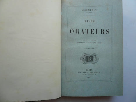 Livre des orateurs. Edition augmentée de portraits inédits. En 2 volumes.. CORMENIN Louis Marie de Lahaye de (Timon)