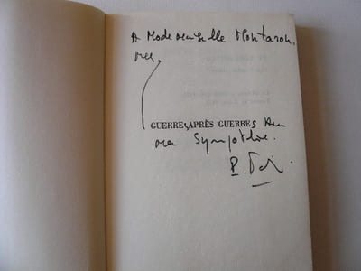 Guerre après guerre. Envoi de l'auteur.