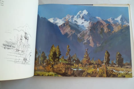 My kind of Country. Paintings in oil of southern New Zealand, with sketches, commentaires and an introduction.. Badcock Douglas