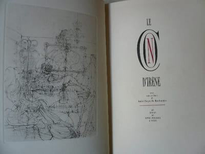 Le con d'Irène. Gravure originale de Hans Bellmer en frontispice.