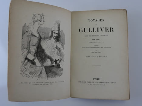 Voyages de Gulliver dans des contrées lointaines. Traduction nouvelle précédée d'une notice biographique et littéraire par Walter Scott. Illustrations ...