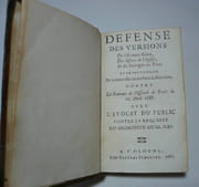 Défense des versions de l'Ecriture Sainte, des offices de l'Eglise et des Ouvrages du Père et en particulier de la Nouvelle Traduction du Bréviaire Romain contre la sentence rendue en l'Officialité de Paris, portant condamnation de la traduction du Bréviaire Romain en langue Française. (Sentence de l'Official de Paris du 10 avril 1688) par Arnauld, Antoine - Image 1