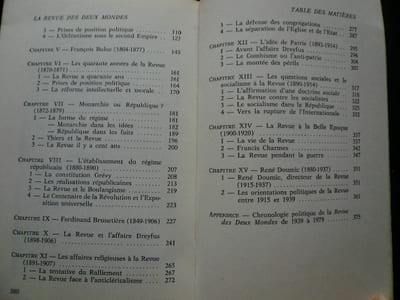 Hstoire politique de la Revue des Deux Mondes 1829 à 1979.