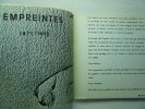 Olivier BRICE. Empreintes 1971/1972. Olivier BRICE. Lettres de Marwan Hoss. Texte de Jean-Jacques Lévêque, Pierre Restany