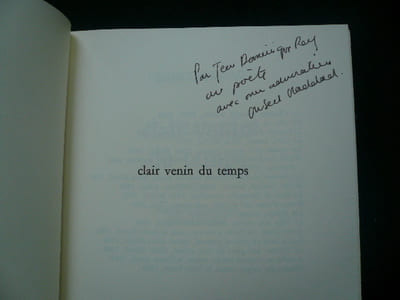Clair venin du temps. Poèmes