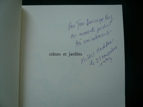 Crânes et jardins. Poèmes.. Haddad Hubert