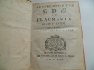 Anacreontis Teii Odae et fragmenta, graece et latine, cum notis . Joannis Cornellii de Pauw