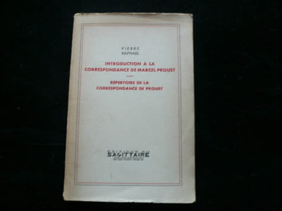 Introduction à la correspondance de Marcel Proust - Repertoire de la correspondance de Proust.