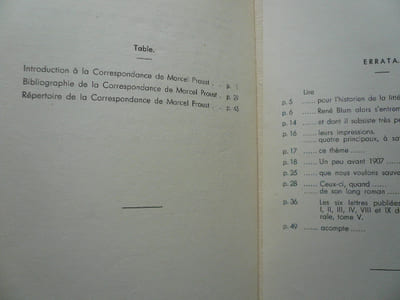 Introduction à la correspondance de Marcel Proust - Repertoire de la correspondance de Proust.