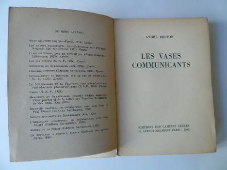 Les Vases Communiquants. André BRETON