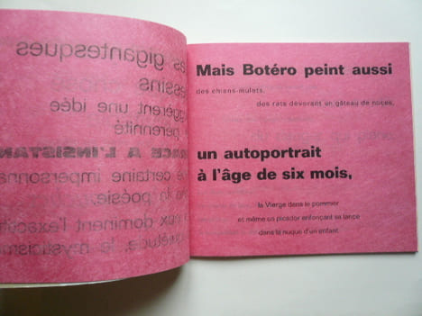 BOTERO : Peintures, Pastels, Fusains. Texte d'Arrabal. Galerie Claude Bernard, 1969. . Fernando Botero. Arrabal