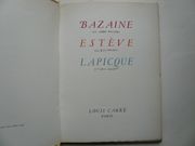 BAZAINE par André Frénaud, ESTEVE par Jean Lescure, LAPICQUE par Jean Tardieu. Catalogue d'exposition Galerie Louis Carré Février-Mars 1945 par Bazaine Estève Lapicque - Image 2