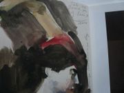 Guillermo Roux 1990. Staatliche Kunsthalle Berlin. Catalogue d'exposition. Con dos acuarelas originales del artista sobre dos paginas - David et Goliath - . Avec 2 aquarelles originales signées à pleine page.- David et Goliath-  par Guillermo Roux - Image 4