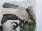 Guillermo Roux 1990. Staatliche Kunsthalle Berlin. Catalogue d'exposition. Con dos acuarelas originales del artista sobre dos paginas - David et Goliath - . Avec 2 aquarelles originales signées à pleine page.- David et Goliath-  par Guillermo Roux - Image 5