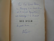 Rue d'Ulm. Chronique de la vie normalienne. ENVOI de l'auteur.  par Alain PEYREFITTE. Introduction de Georges Pompidou. - Image 2