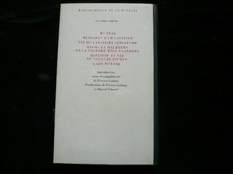 Moll Flanders. Mme Veal - Mémoires d'un cavalier - Vie du Capitaine Singleton - Histoire et vie du Capitaine Jacque - Lady Roxane.. Defoe. ...