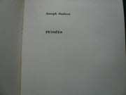 Pensées.  par Joseph Joubert. Textes choisis et présentés par Raymond Dumay.  - Image 2