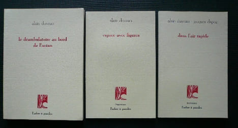 Réunion de 3 ouvrages de l'auteur. Espace avec figures. Le déambulatoire au bord de l'océan. Dans l'air rapide (avec Jacques Dapoz). Alain DUVEAU