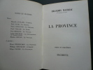 LA PROVINCE.  Notes et Maximes.  . François MAURIAC