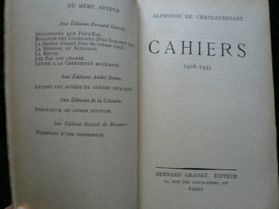 Cahiers 1906-1951.