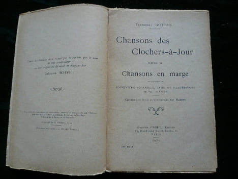 Chansons des clochers-à-Jour, suivies de Chansons en marge (Suite des Chansons de Chez Nous et des Chansons en Sabots). . Théodore Botrel